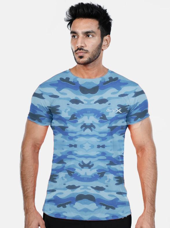 GymX sky blue tee - Military-inspired discount