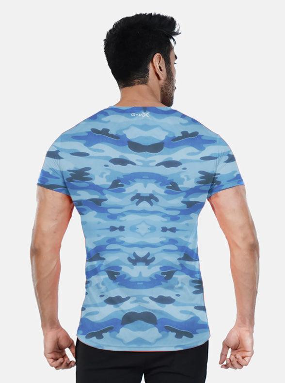 GymX sky blue tee - Military-inspired discount