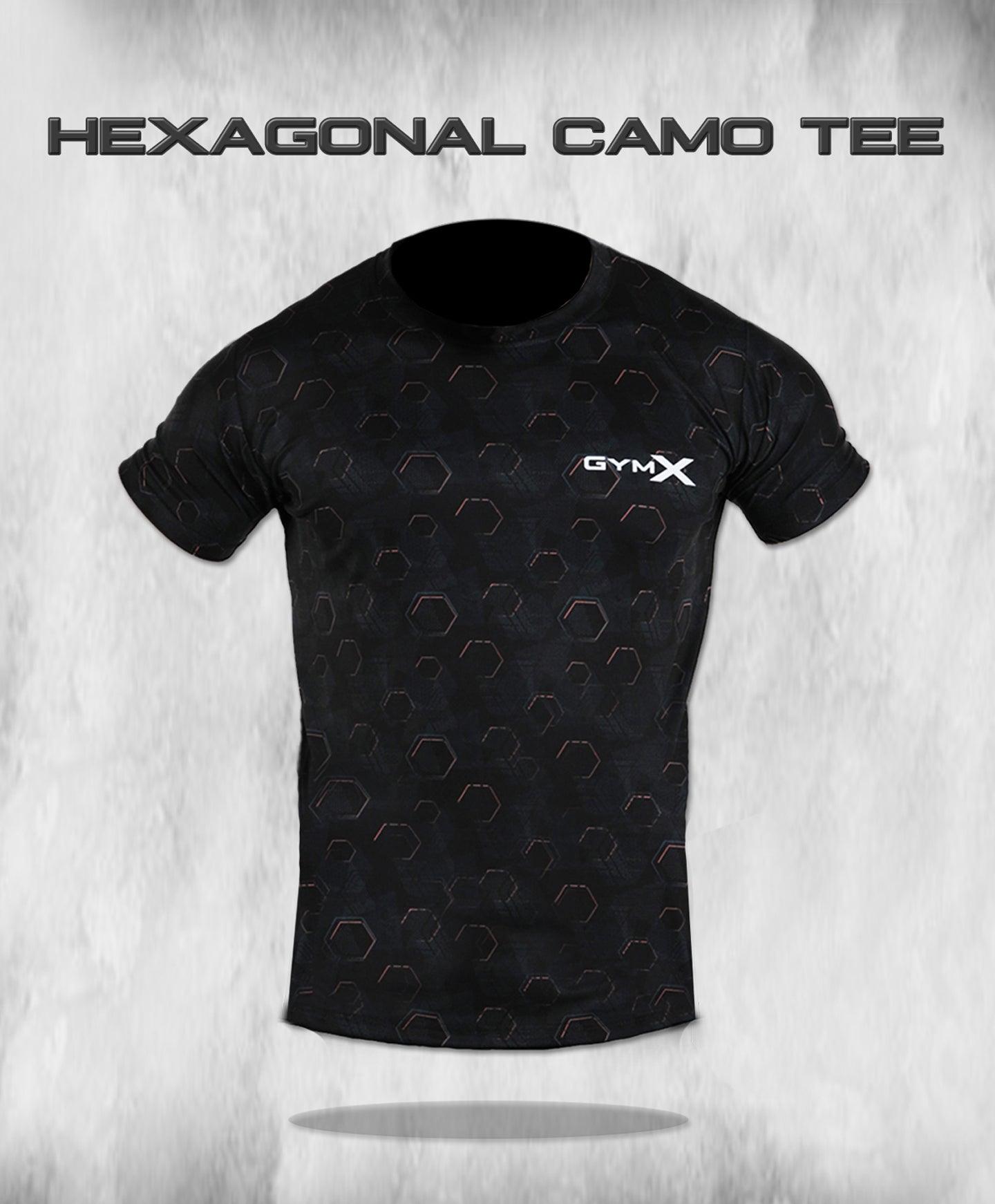 Hexagonal Camo Tee sale - 4 way stretch