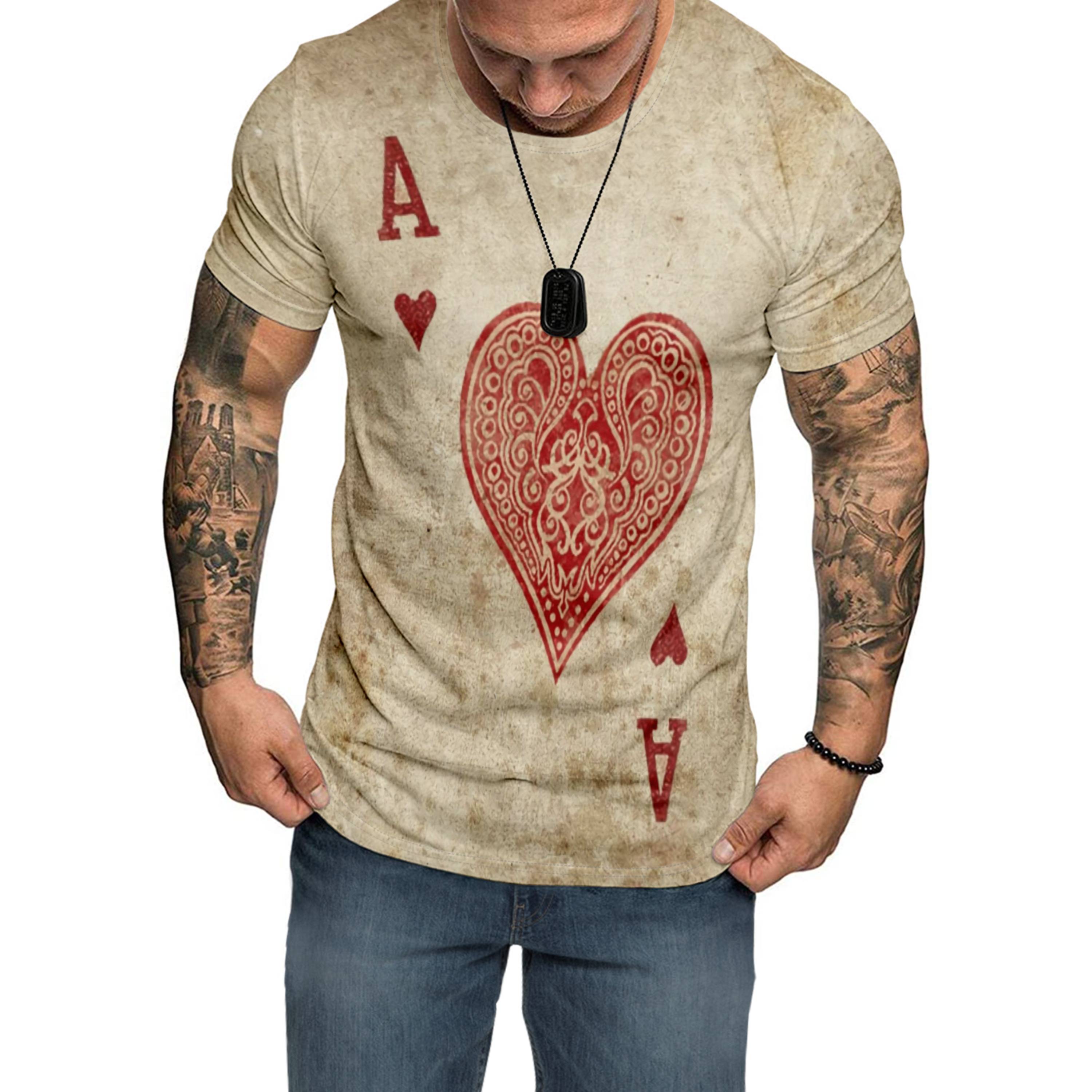 High Quality Polyester T-shirt with Dirty Hearts design