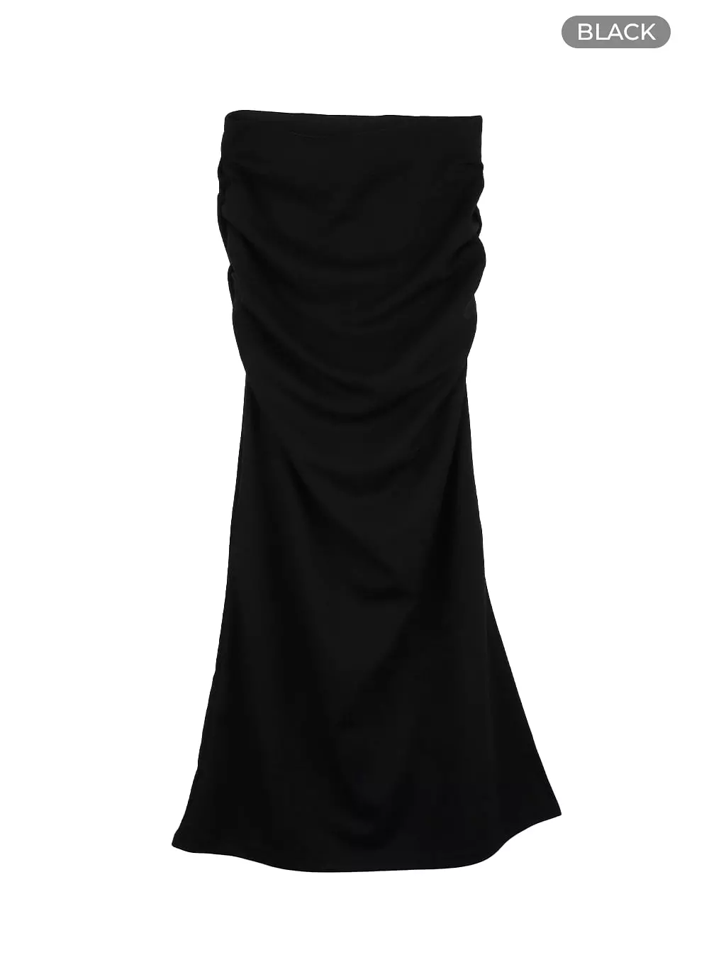 IA417 Slit Shirred Maxi Skirt.