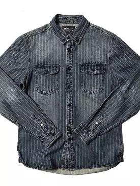 Innovative Denim Stripe Men Shirt 2023 Arrival