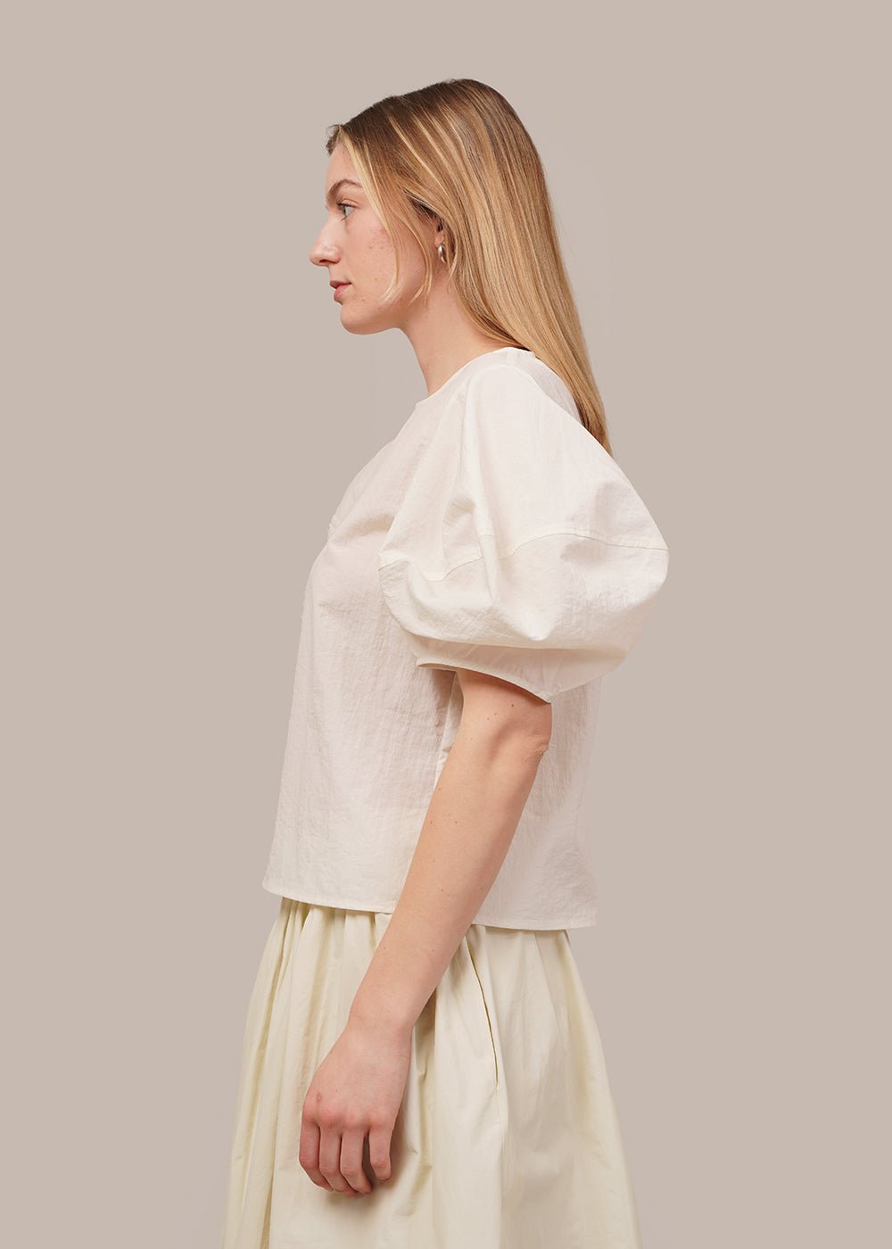 Ivory Balloon Sleeve Top