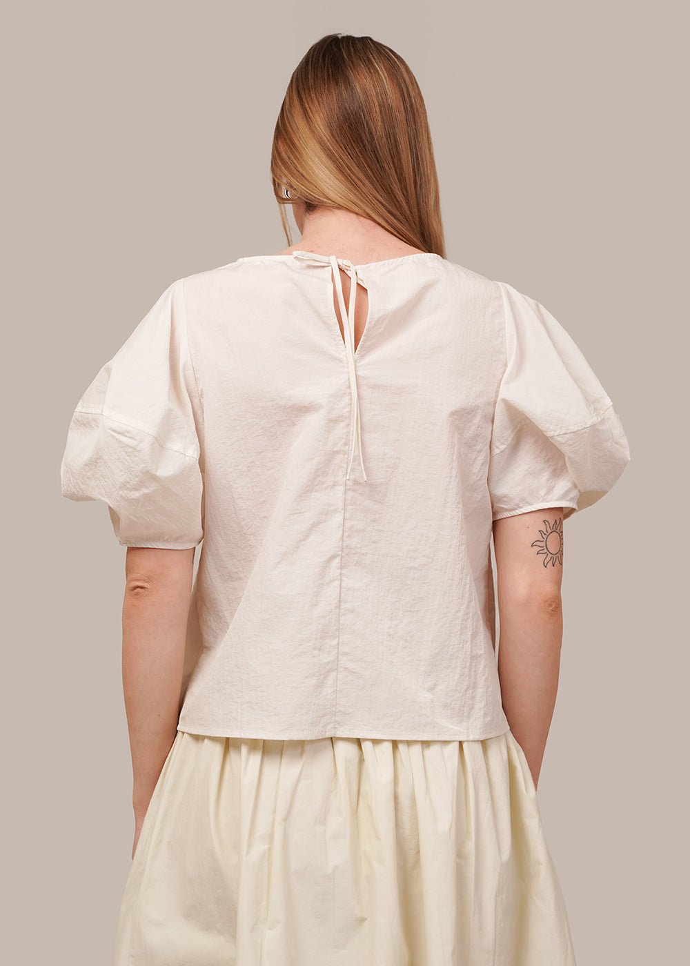 Ivory Balloon Sleeve Top