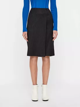 J.Lindeberg Women's Black Stripe Wool Pin Skirts