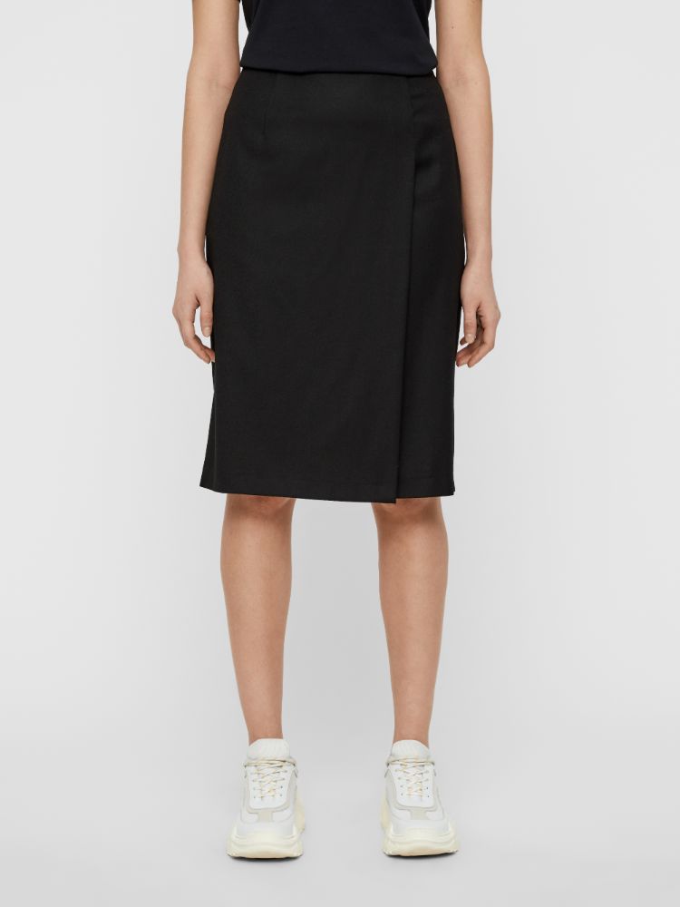 J.Lindeberg Womens Silva Wool Black Pin Skirt