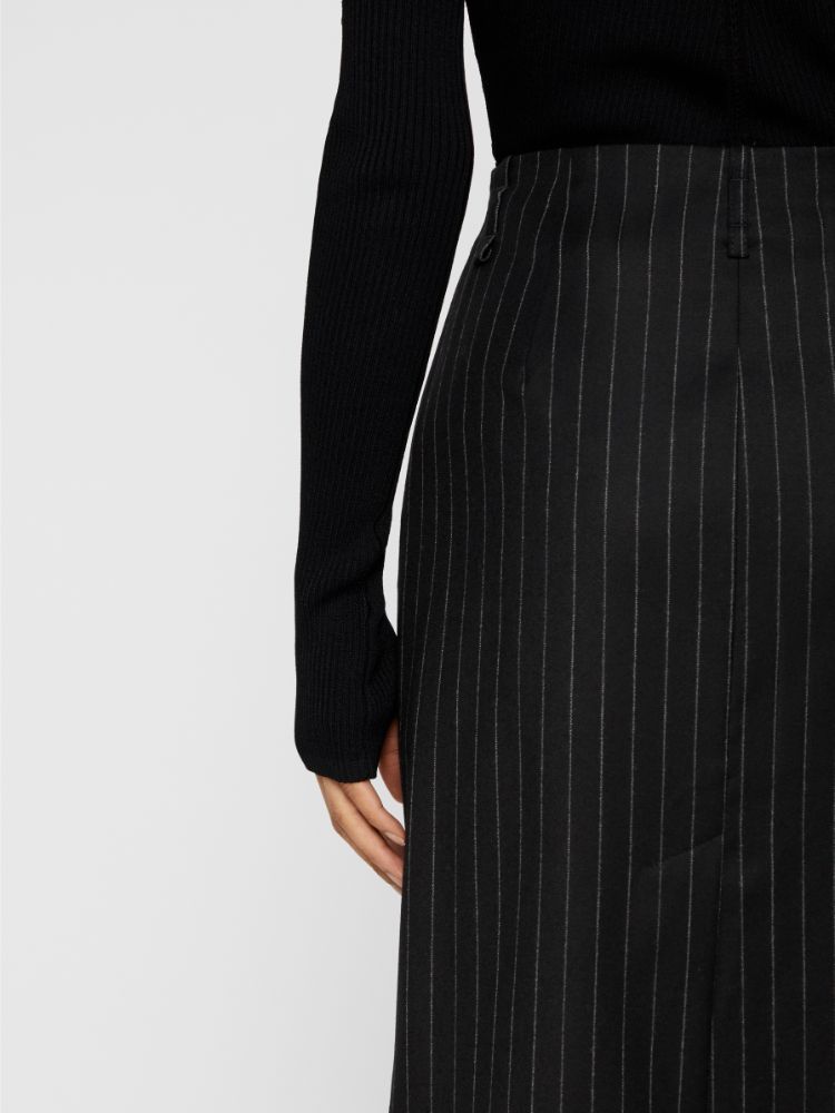 J.Lindeberg Womens Silva Wool Black Pin Skirt