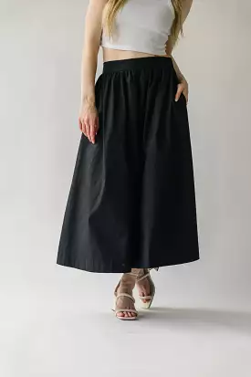 Jolynn Flare Maxi Skirt - Black