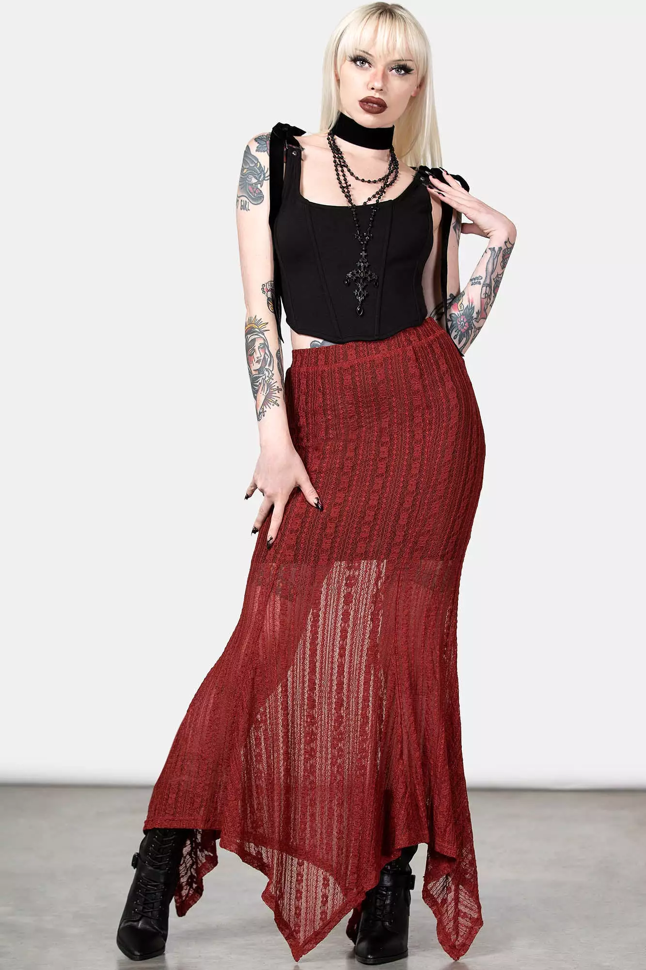 Juliet's Betrayal Maxi Skirt - Red