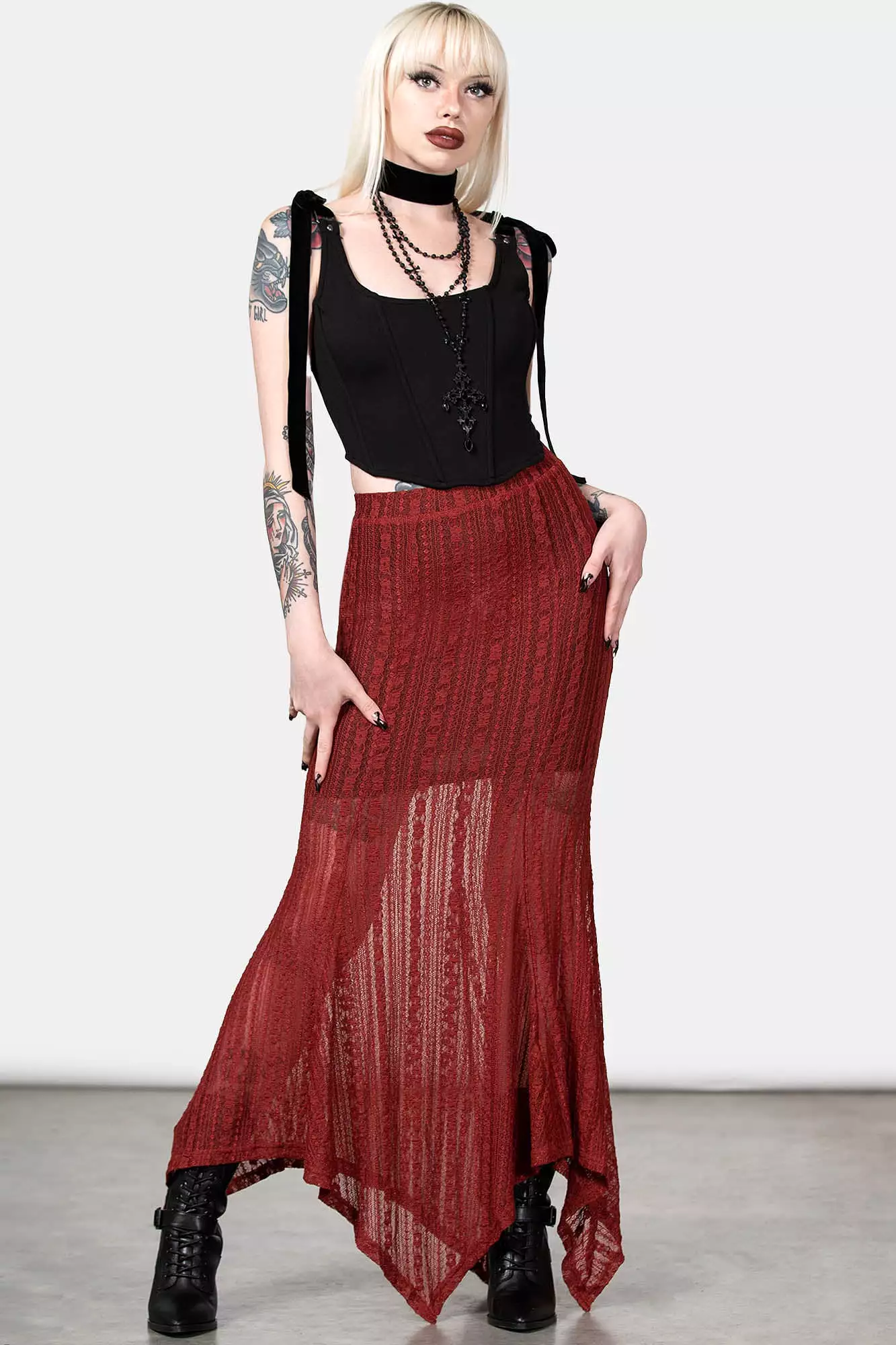 Juliet's Betrayal Maxi Skirt - Red