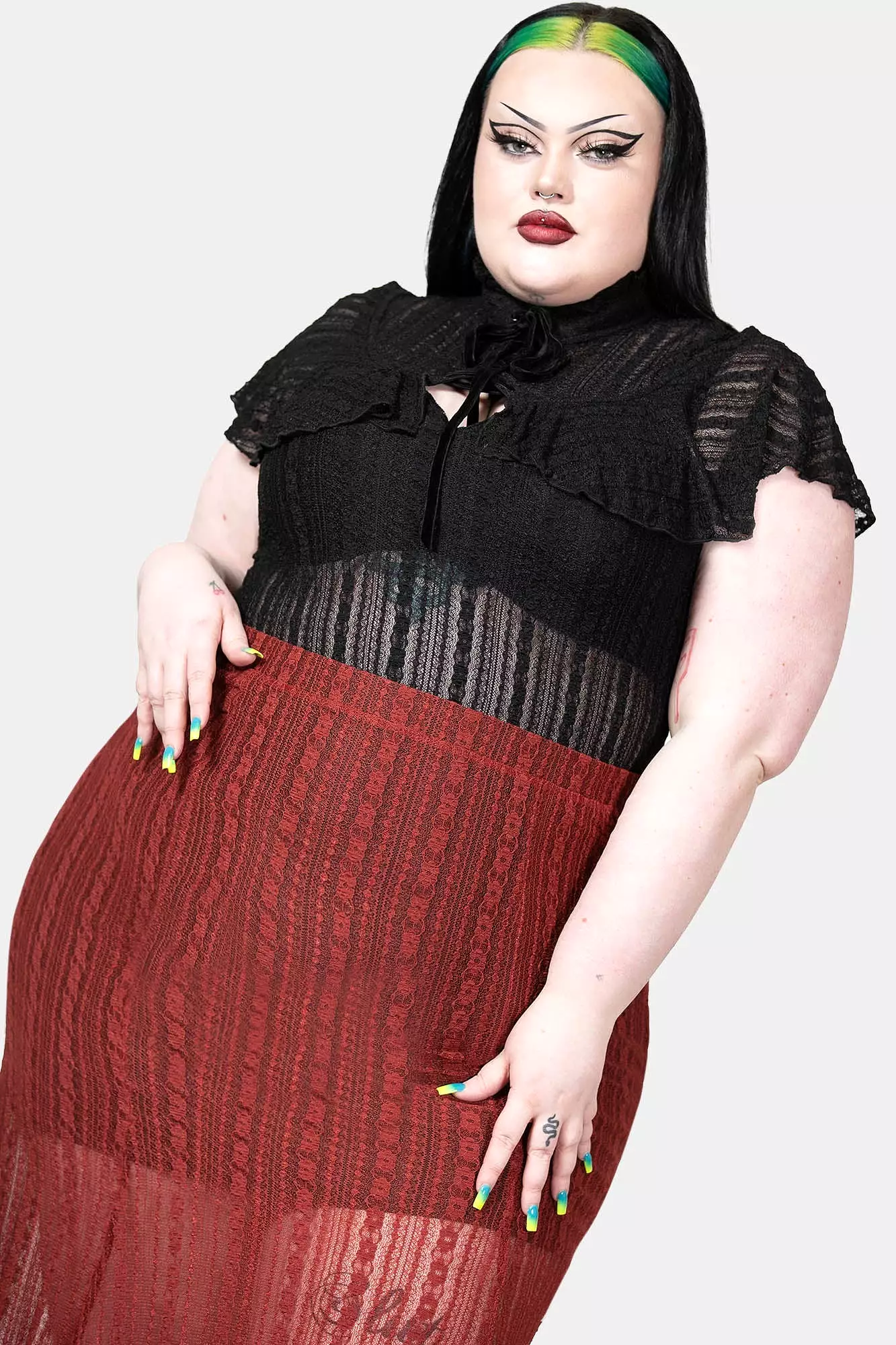 Juliet's Betrayal Red Plus Size Resurrect Skirt