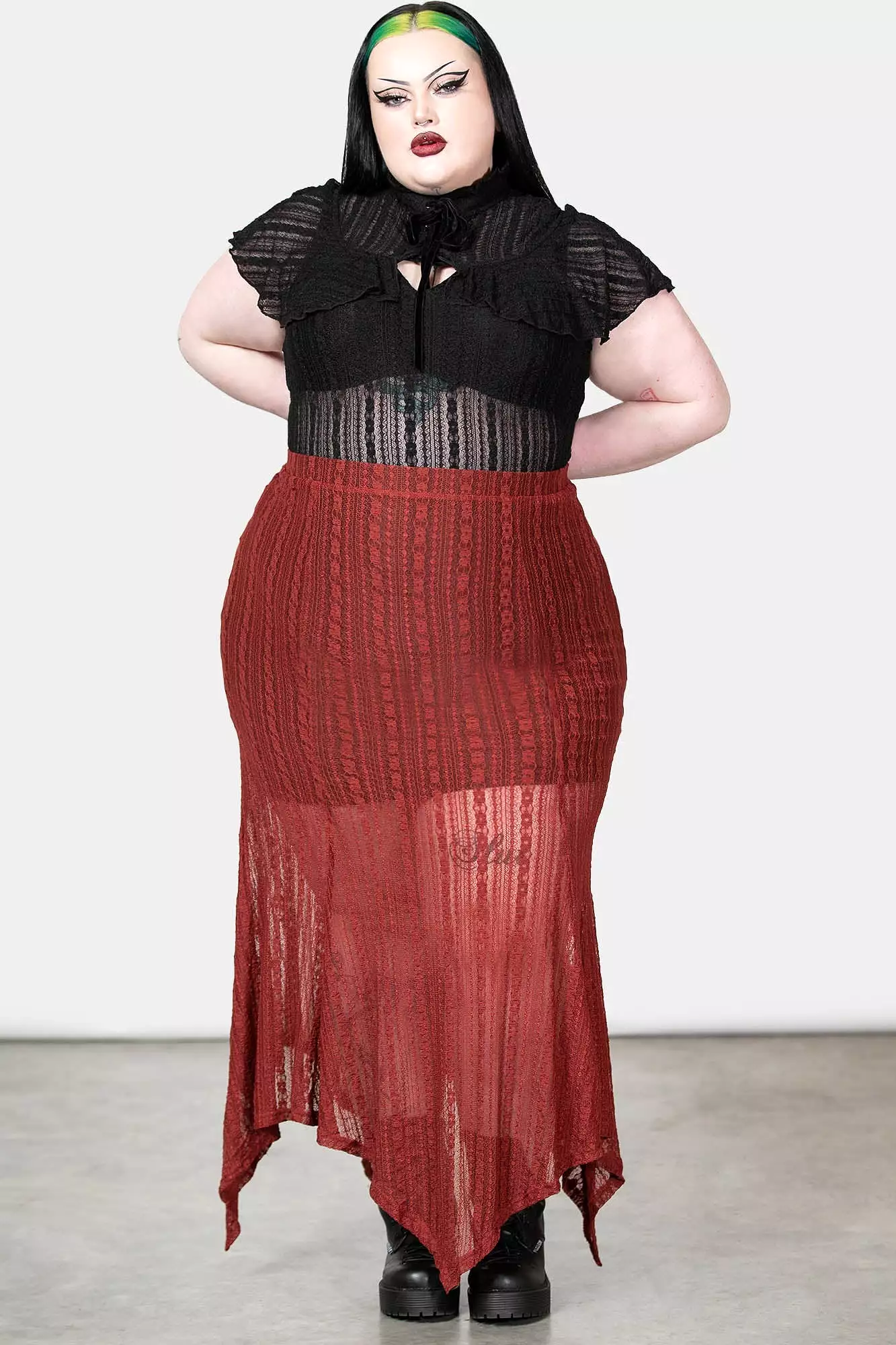 Juliet's Betrayal Red Plus Size Resurrect Skirt