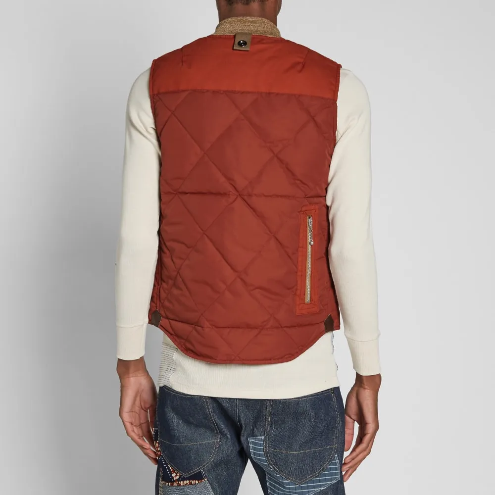 Junya Watanabe MAN Duvetica Quilted Gilet Red