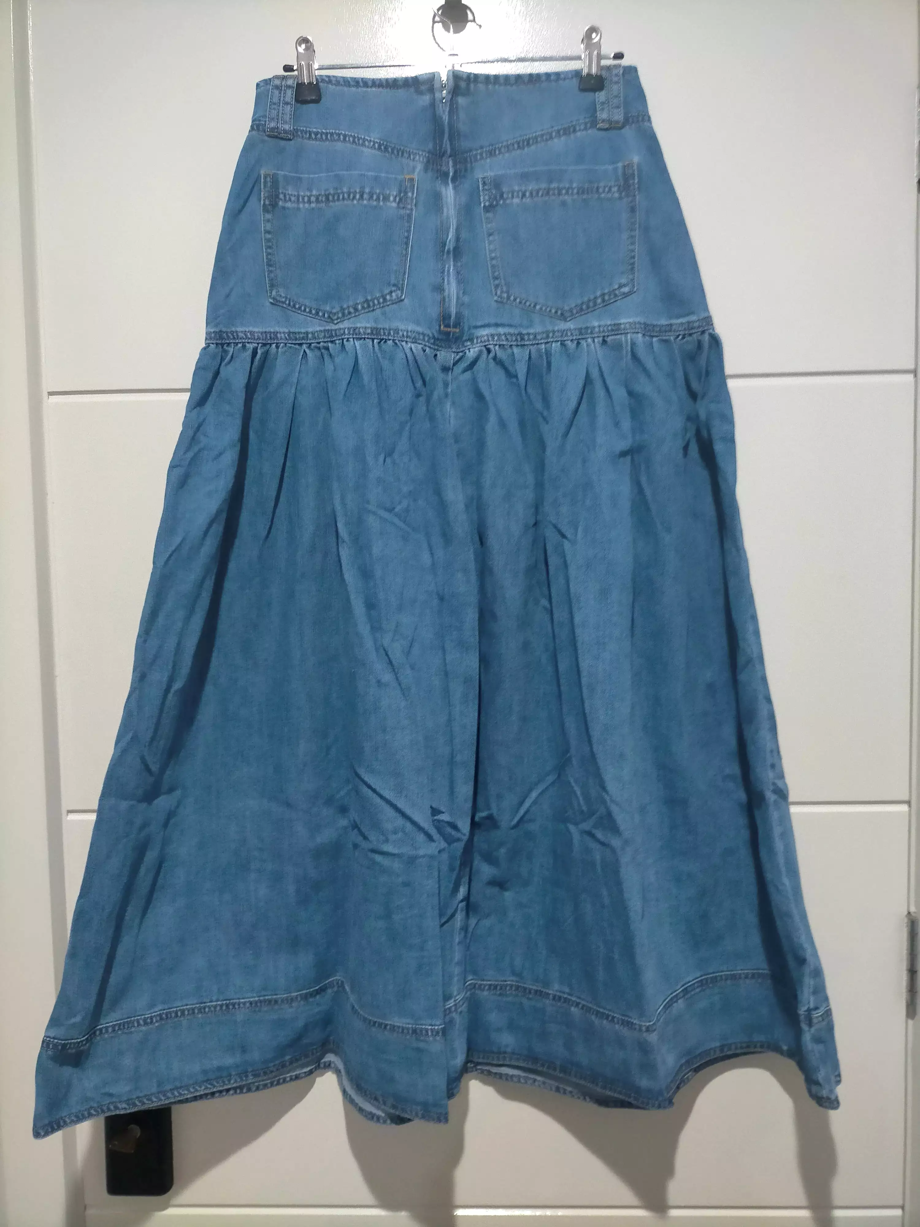 Kentucky Denim Maxi Skirt Mid Blue