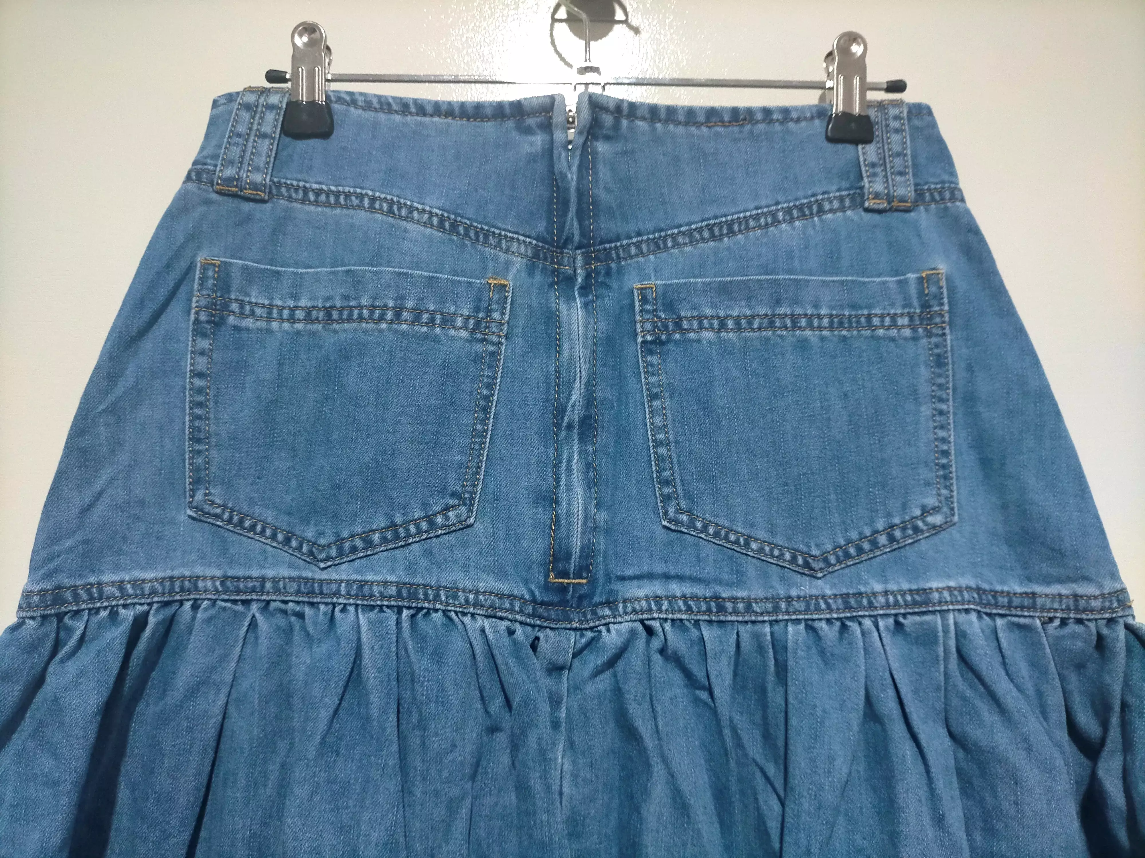 Kentucky Denim Maxi Skirt Mid Blue