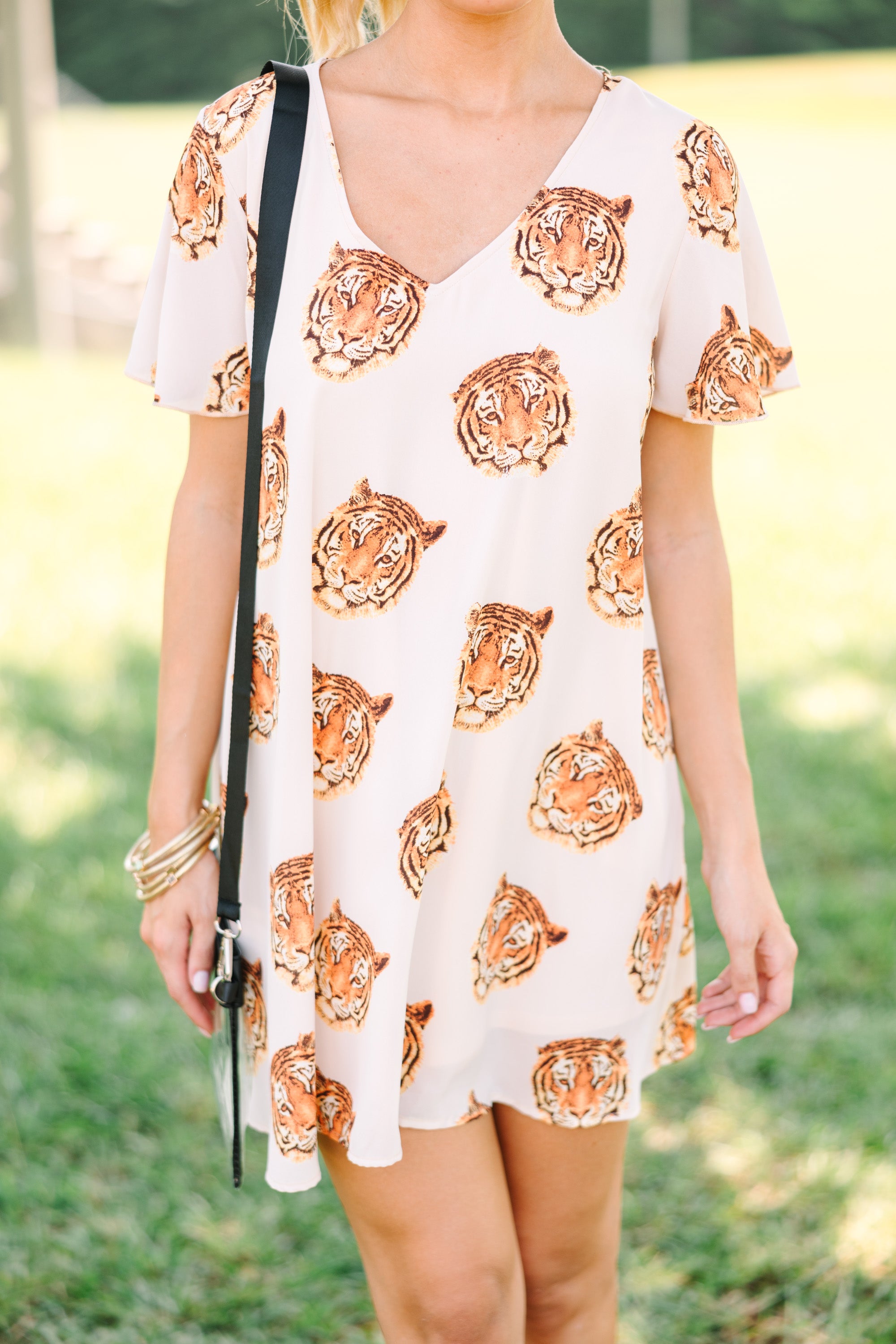 Kinsley Taupe Tiger Print Shift Dress