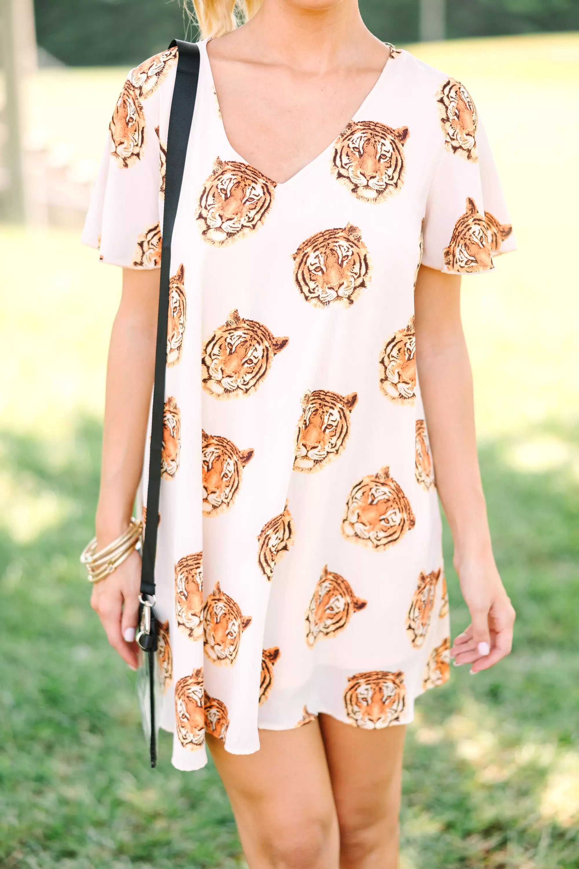 Kinsley Taupe Tiger Print Shift Dress