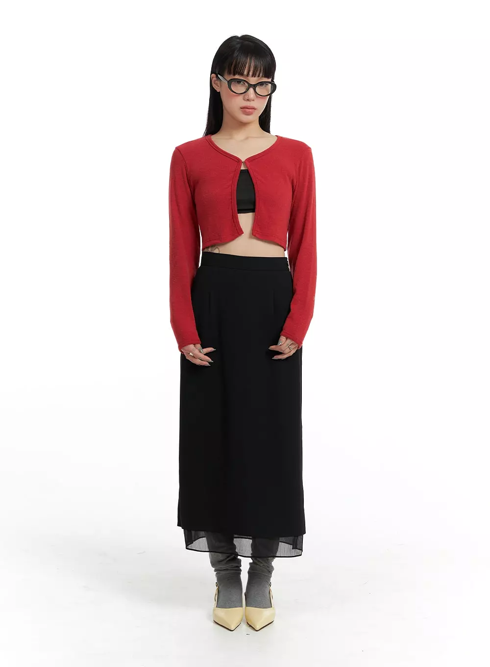 Layered Maxi Skirt IF423