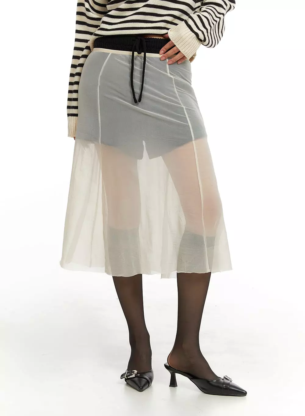 Layering Maxi Skirt - Sheer IA417