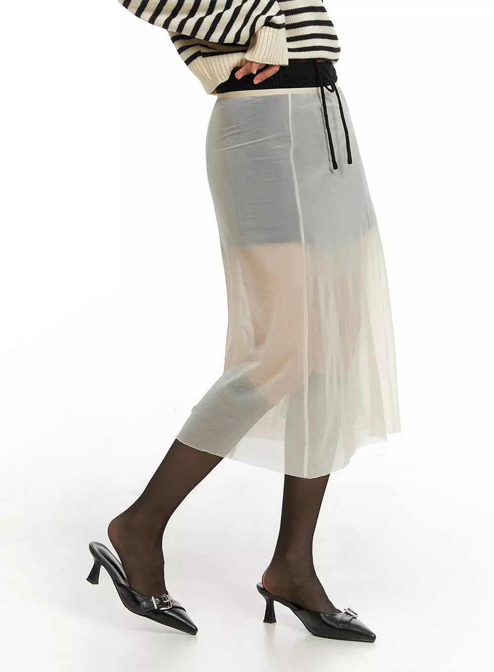 Layering Maxi Skirt - Sheer IA417