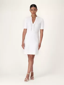 Leonie Knit Dress with Lace Trim