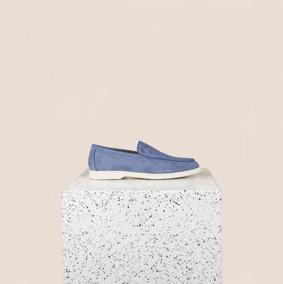 Light Blue Suede Lisa Sneaker Loafer