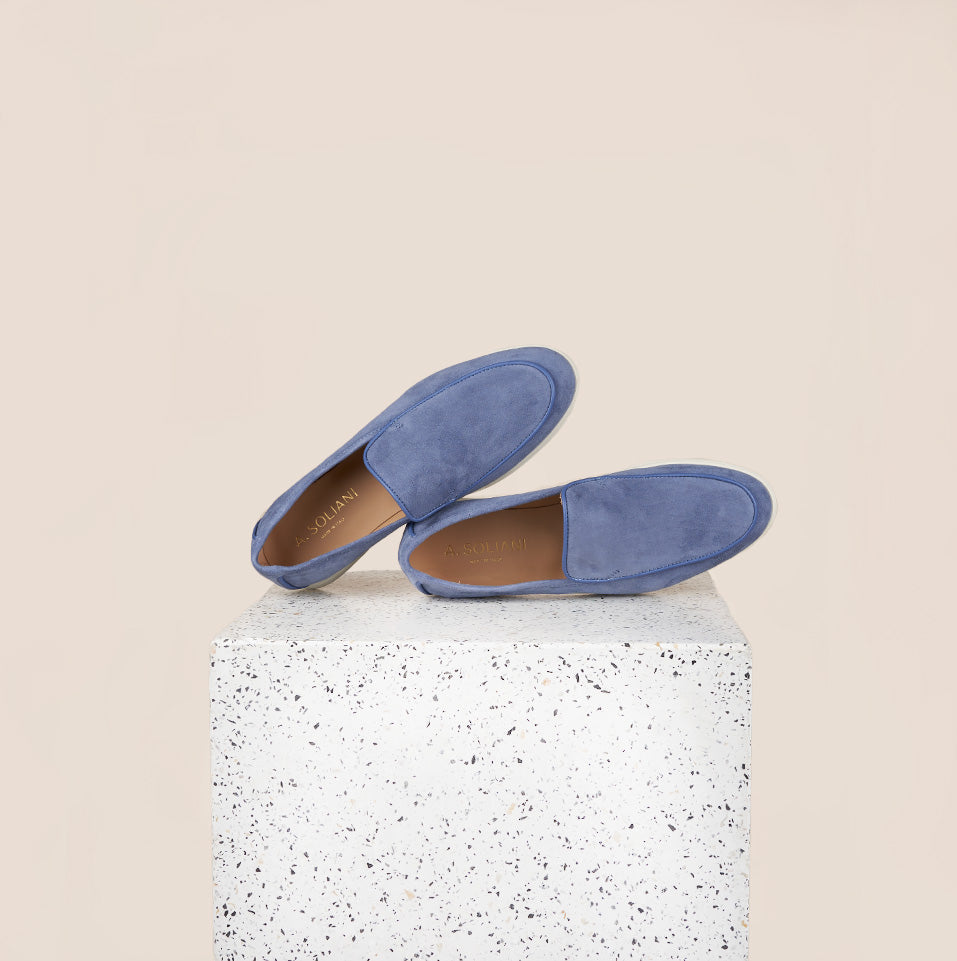 Light Blue Suede Lisa Sneaker Loafer