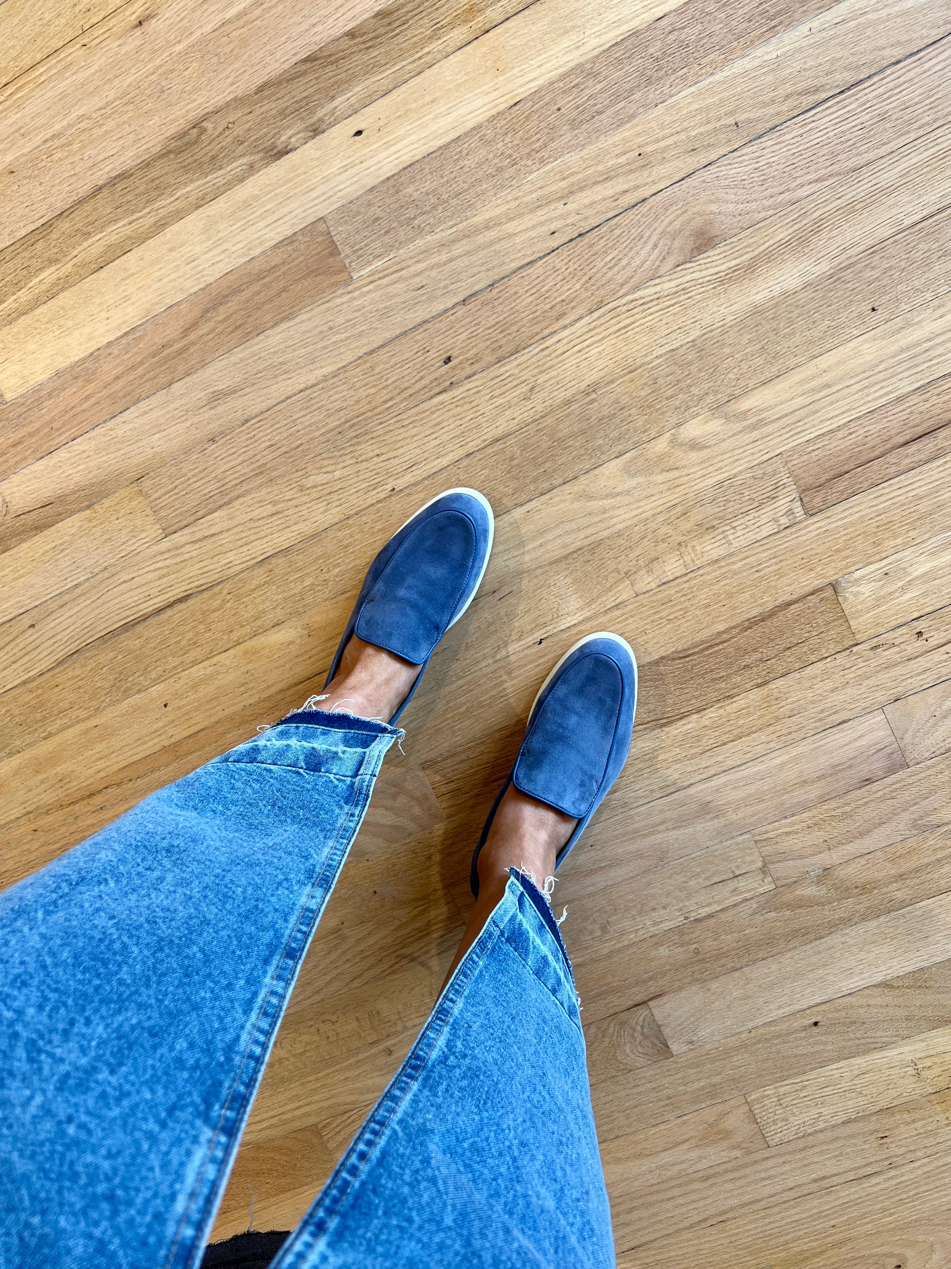 Light Blue Suede Lisa Sneaker Loafer