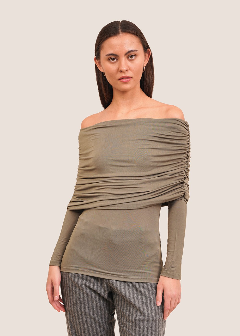 Light Khaki Picara Top - Shop Now