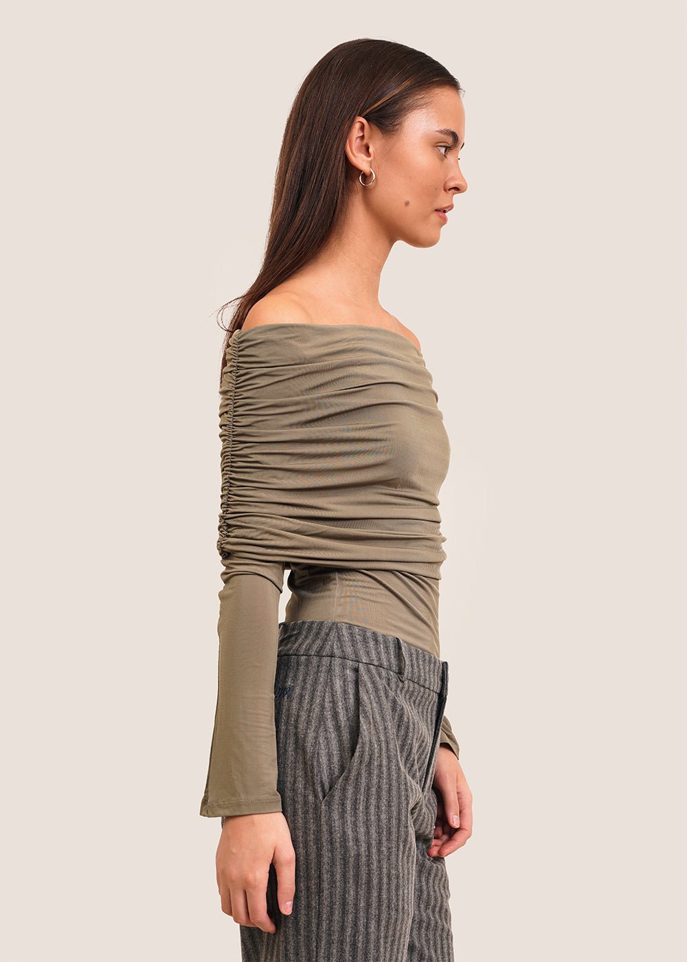 Light Khaki Picara Top - Shop Now