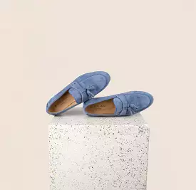 Lisa Tassels - Light Blue Suede Loafer Sneaker