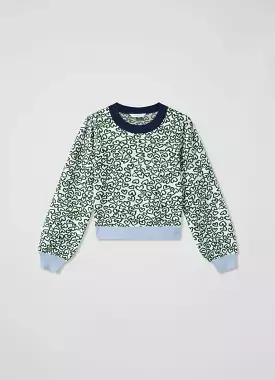 LK Bennett Green Heart Viscose Jumper | LENZING™ ECOVERO™