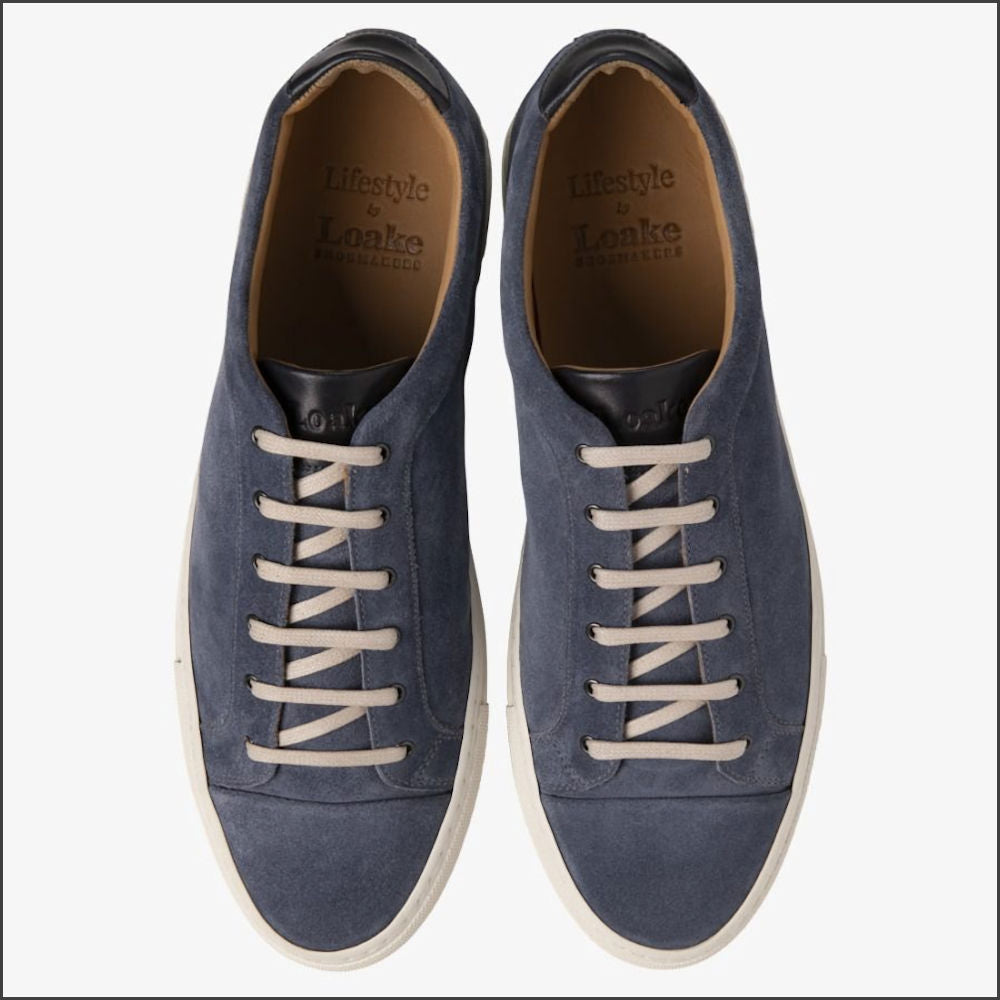 Loake Dash Light Blue Suede Sneaker - Buy Online Now