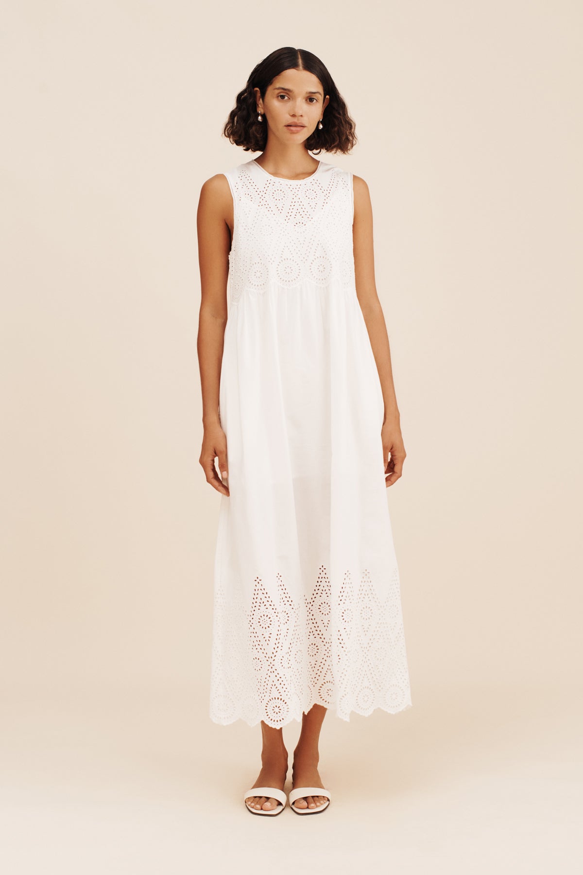 Louisa vintage white shift dress