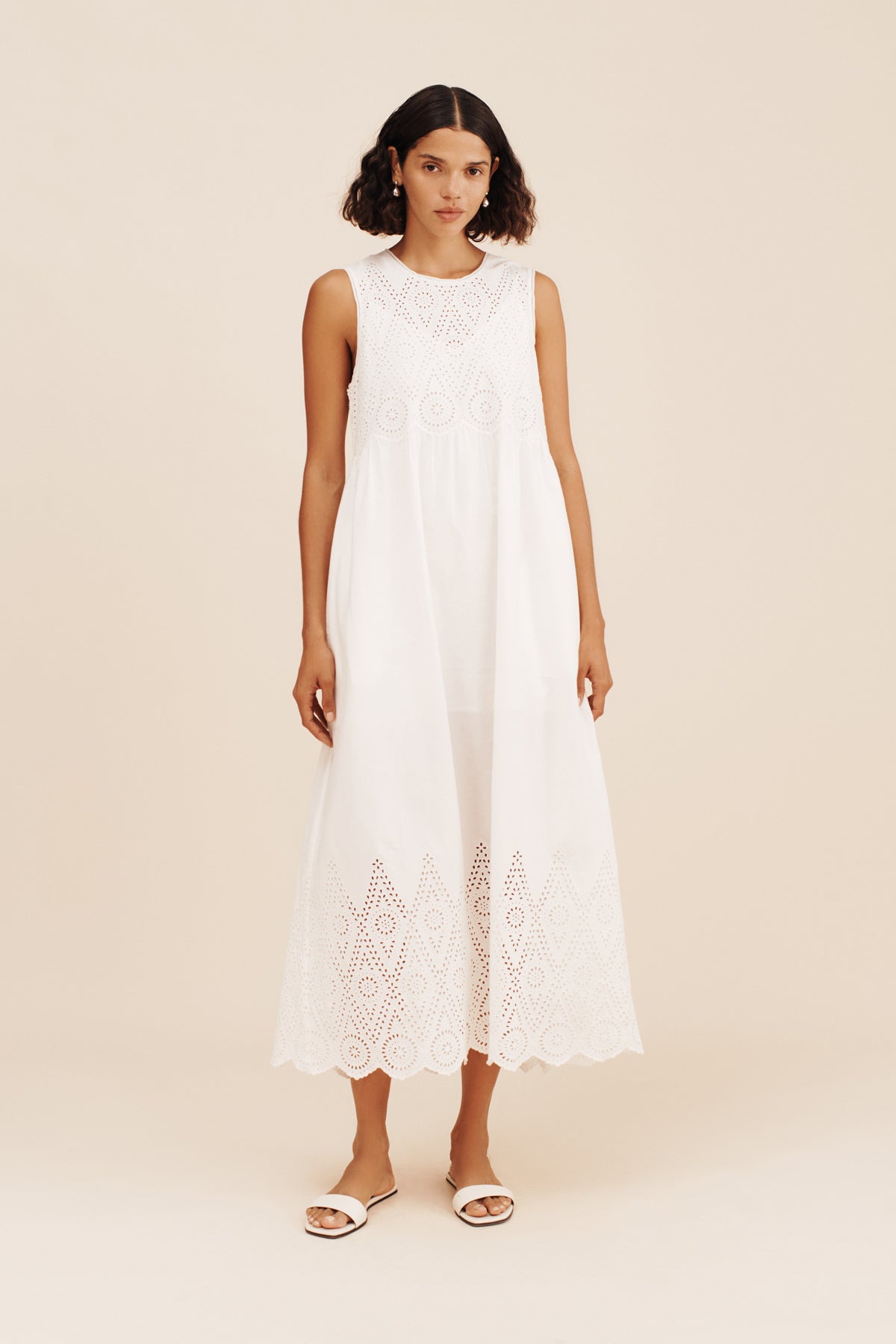 Louisa vintage white shift dress