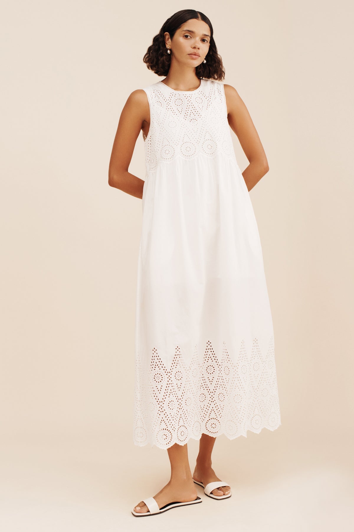 Louisa vintage white shift dress