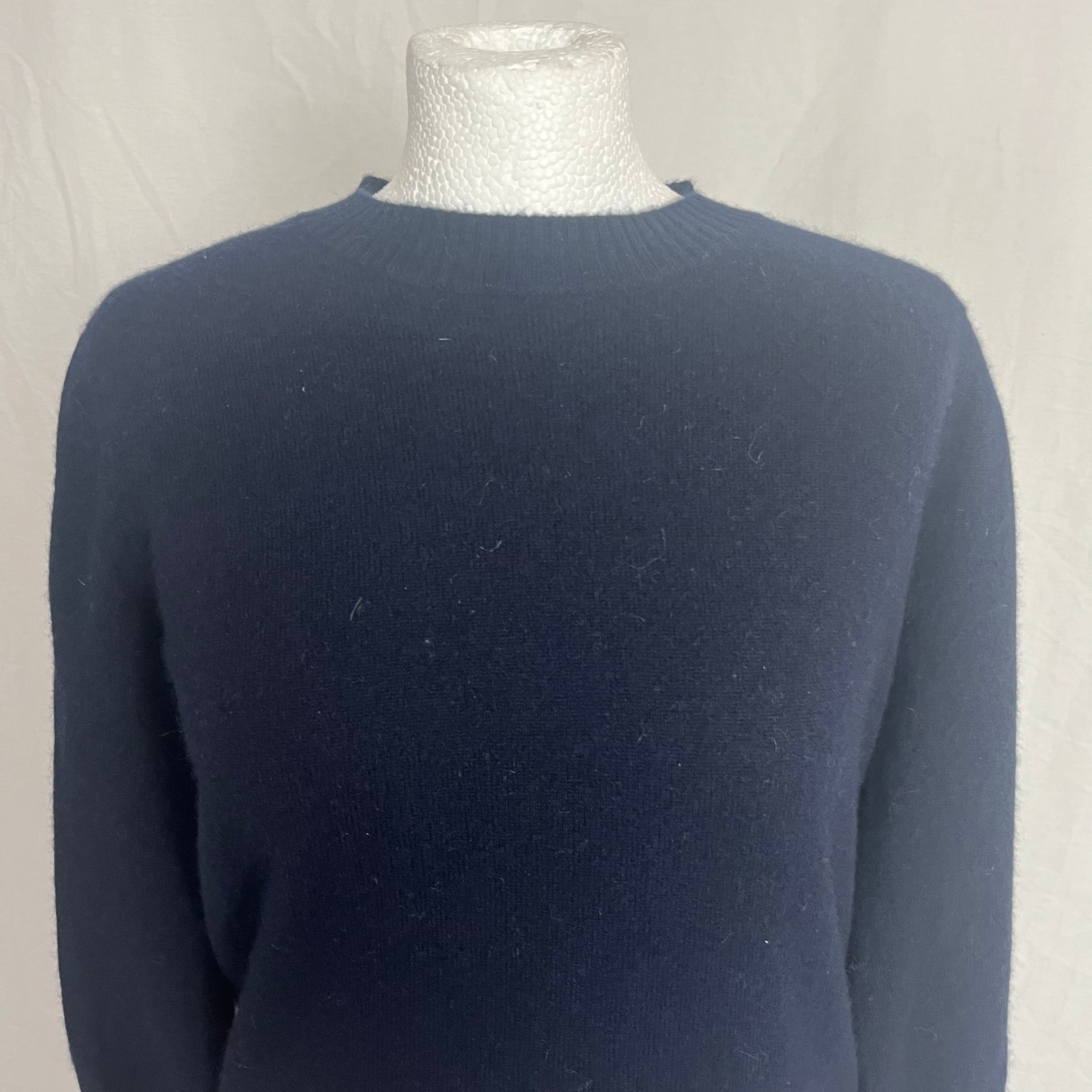 Madeleine Thompson Navy Cashmere Sweater Size Medium