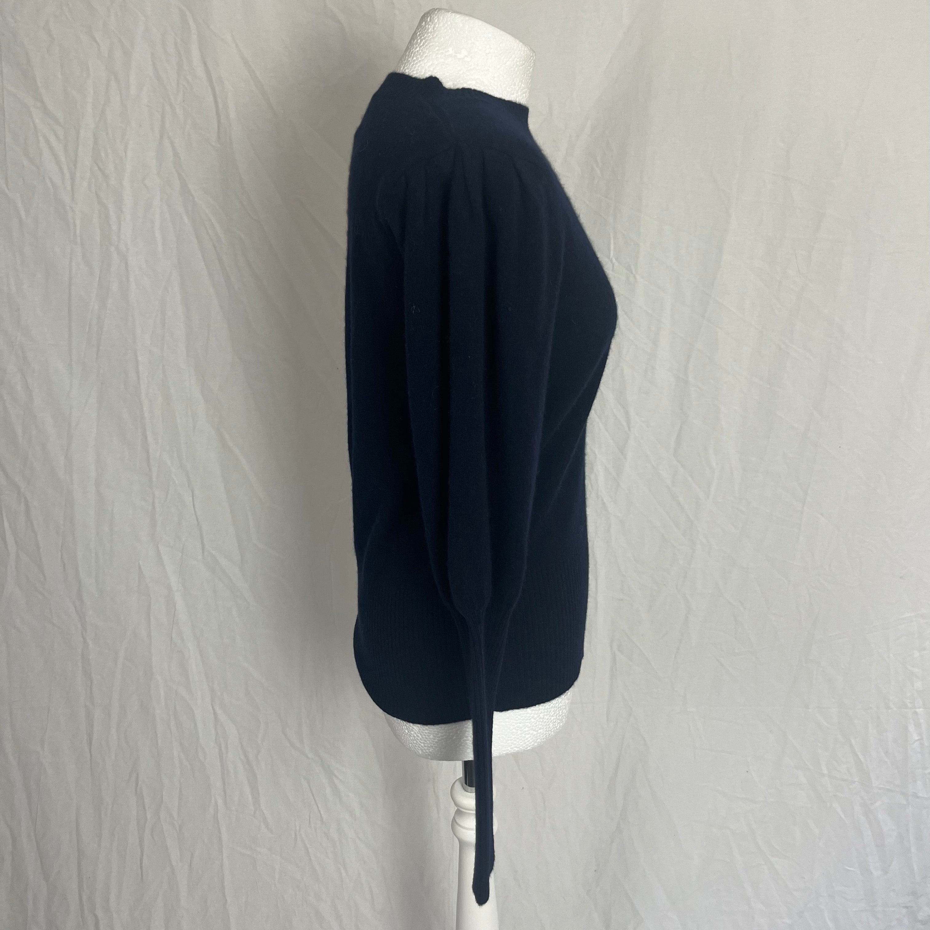 Madeleine Thompson Navy Cashmere Sweater Size Medium