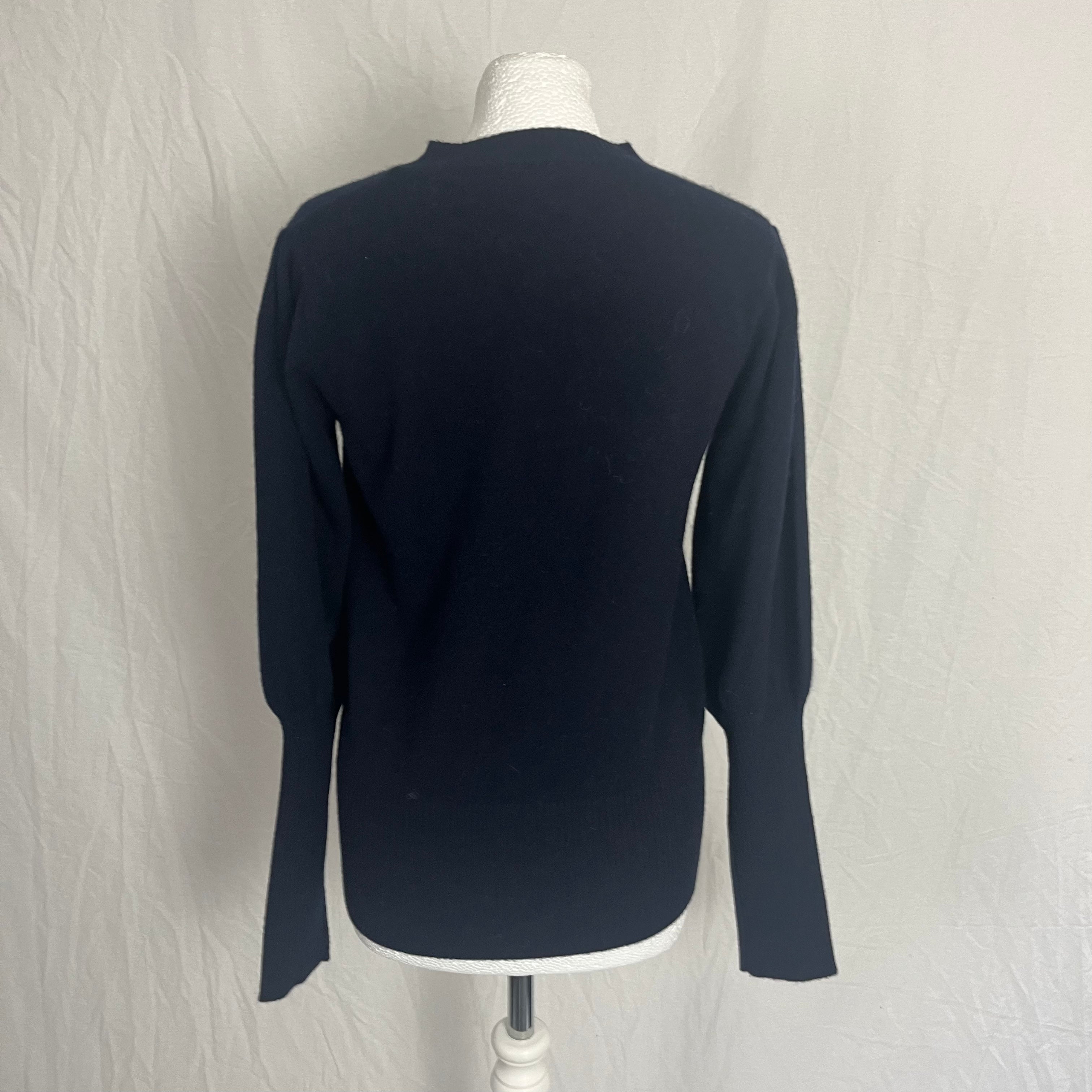 Madeleine Thompson Navy Cashmere Sweater Size Medium