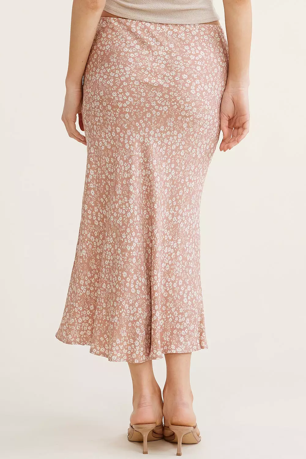 Mauve Floral Midi Skirt - Best Price & Latest Designs