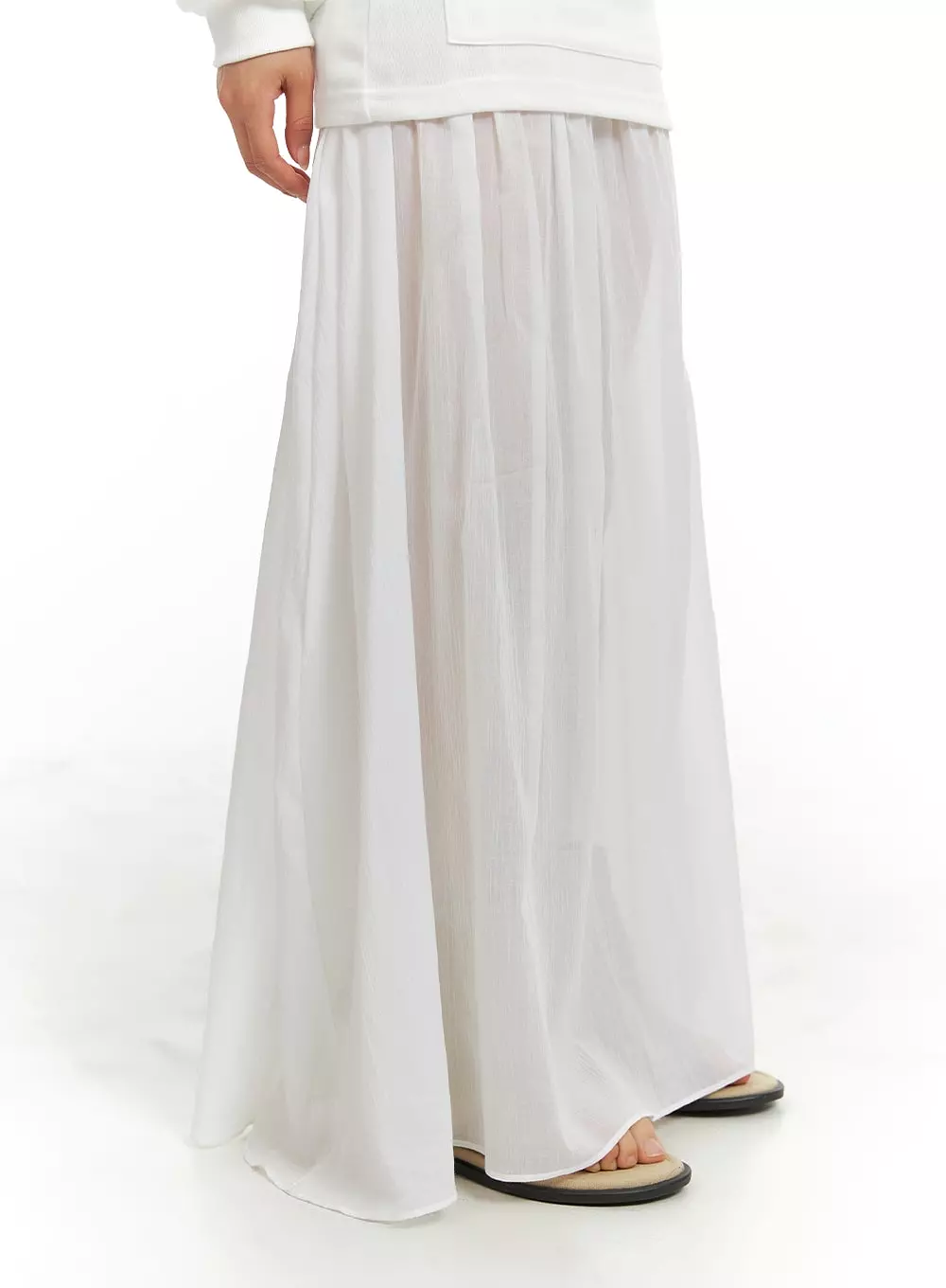 Maxi Skirt with Sheer Layers - CM426