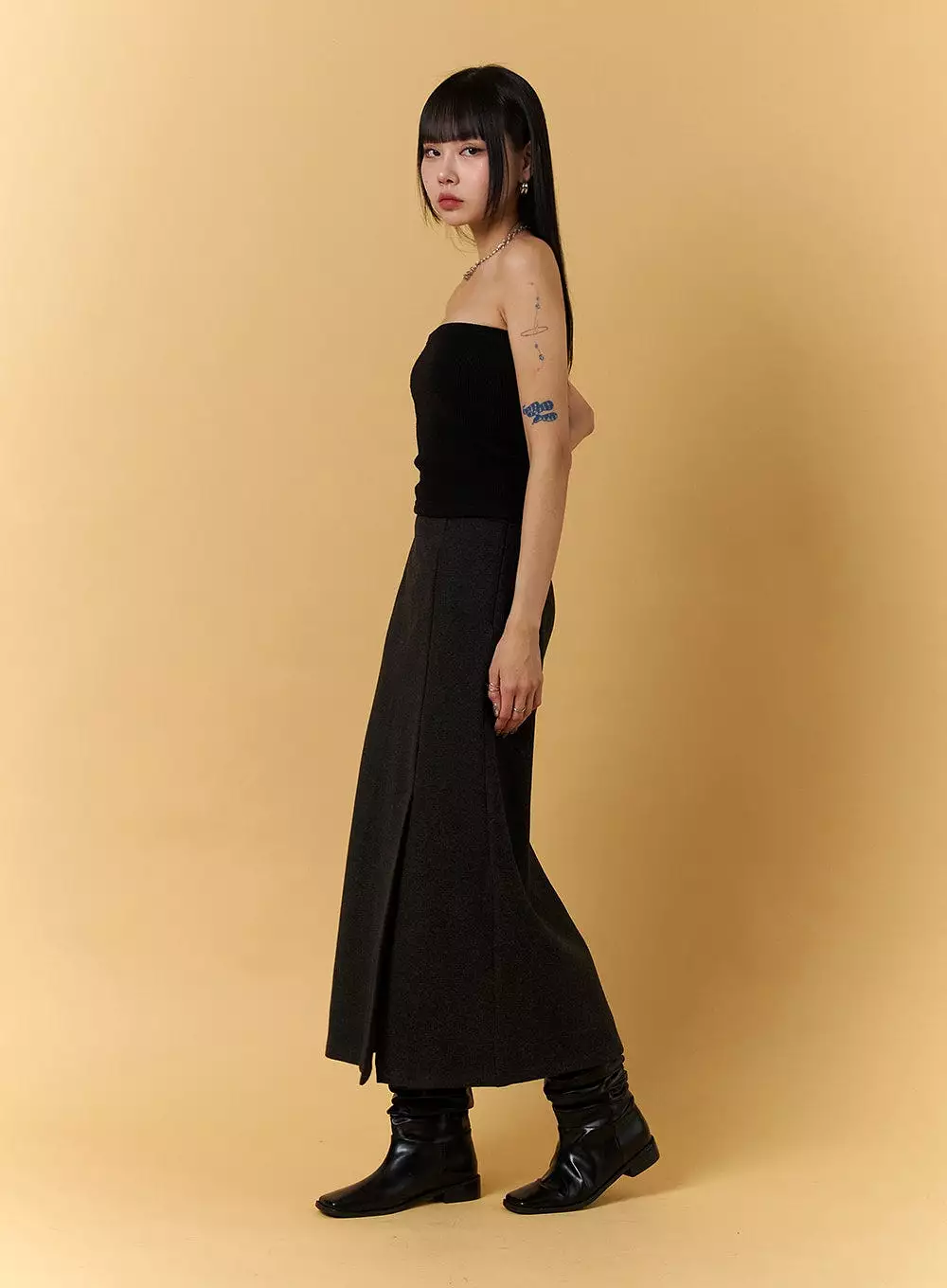 Maxi Skirt with Slit - CJ404