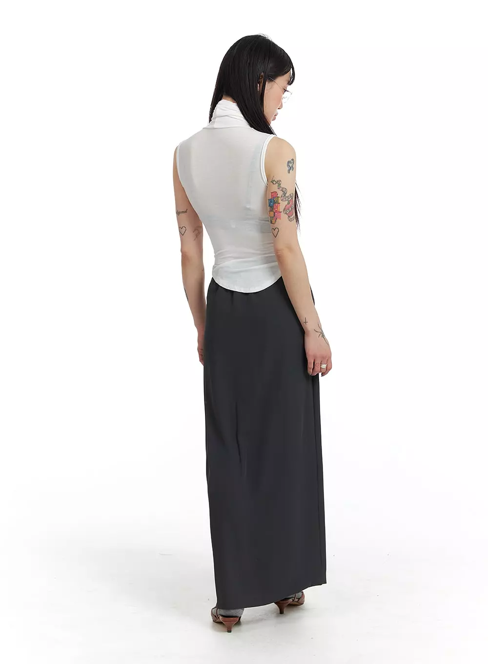 Maxi Skirt with Slit - IF423