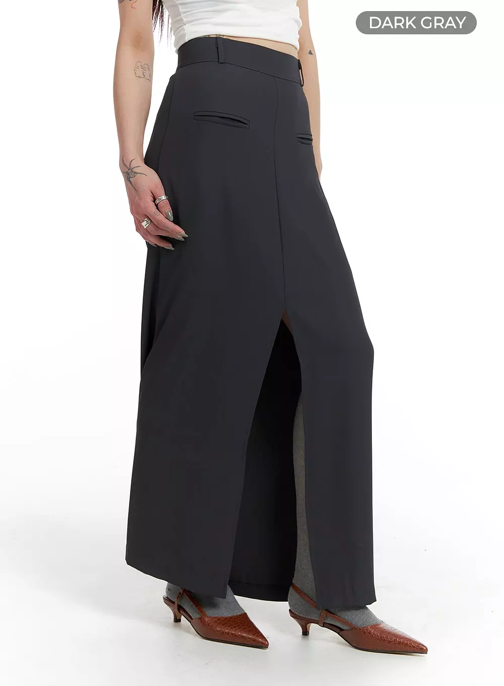 Maxi Skirt with Slit - IF423