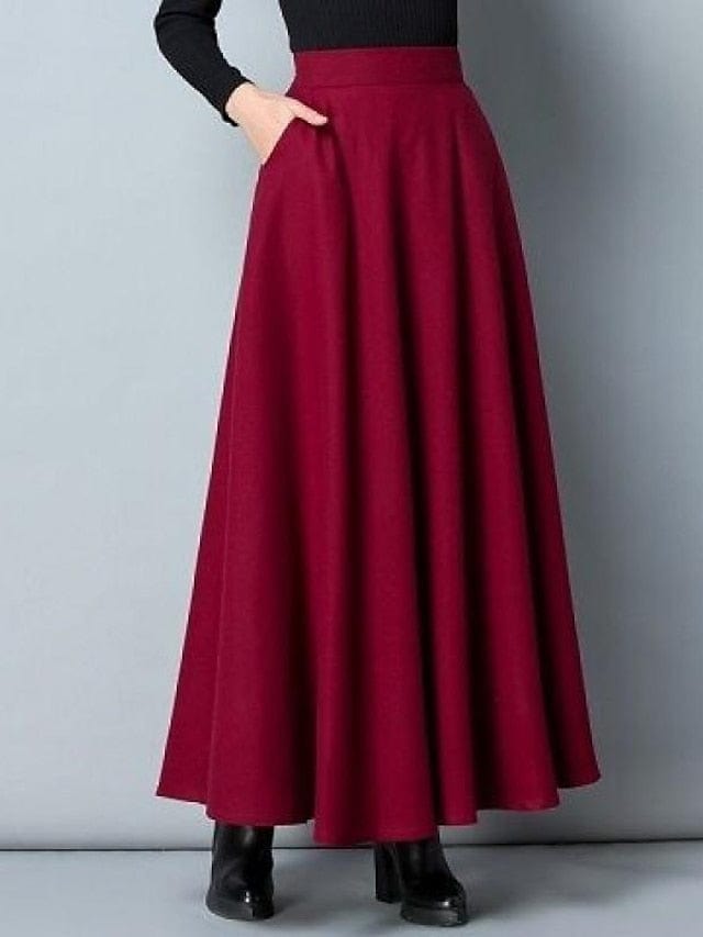 Maxi skirts for women with pockets