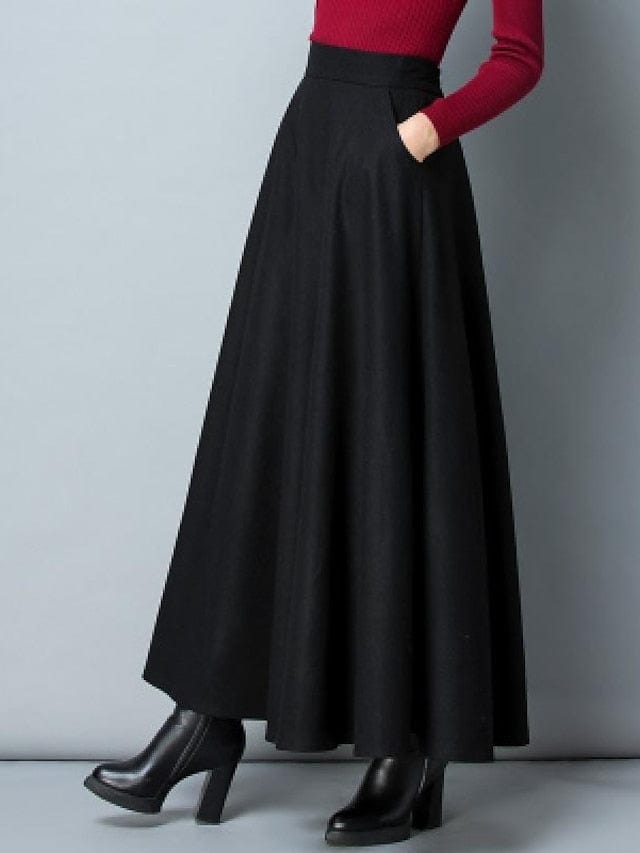 Maxi skirts for women with pockets