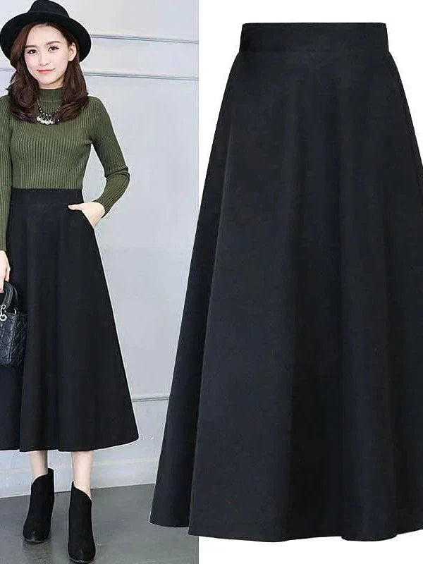 Maxi skirts for women with pockets