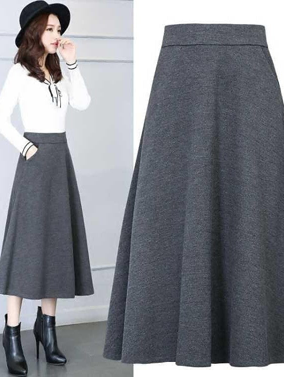 Maxi skirts for women with pockets