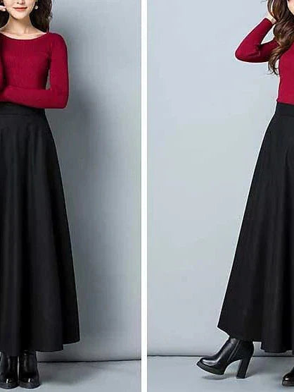 Maxi skirts for women with pockets