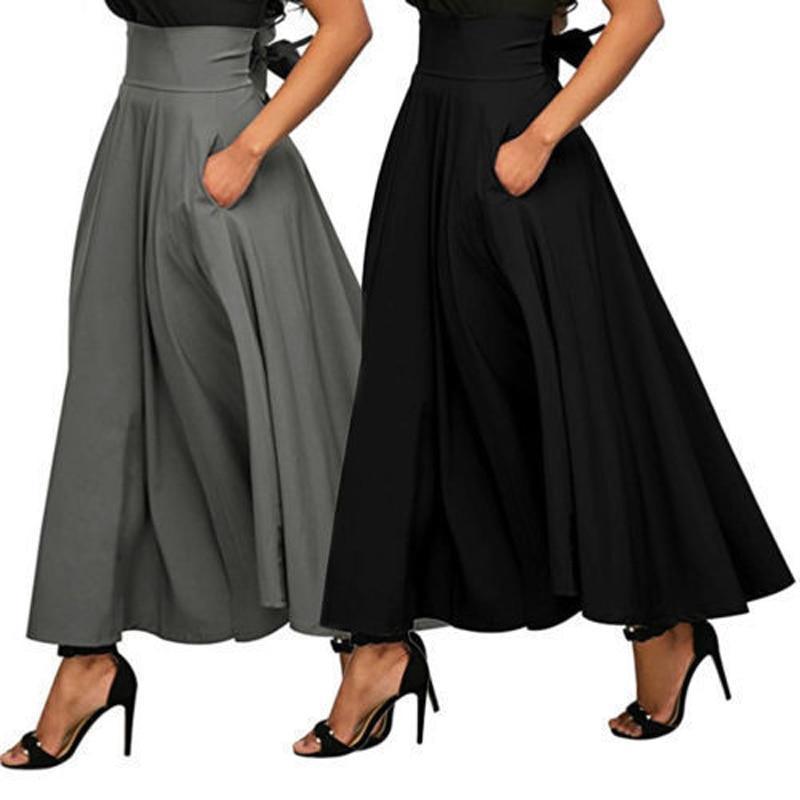 Maxi skirts for women with pockets.